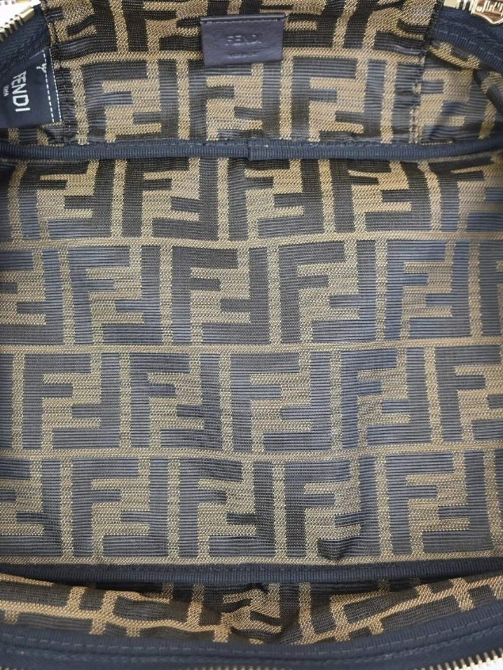 FENDI Square Clutch Pouch Bag Nylon Leather Multicolor Orange GHW Italy 36KD680 - Picture 10 of 14